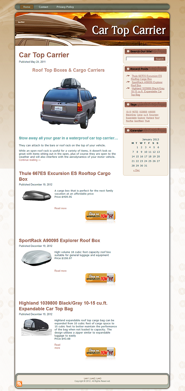 Car Top Carrier Online